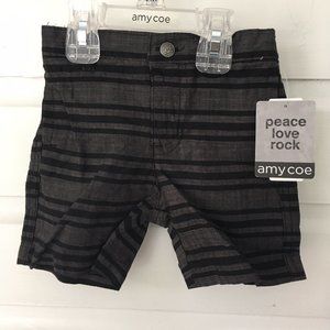 AMY COE NWT Boys Shorts Skull Button 9M